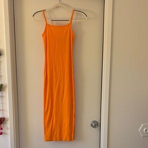 Wild Fable Orange Midi Dress